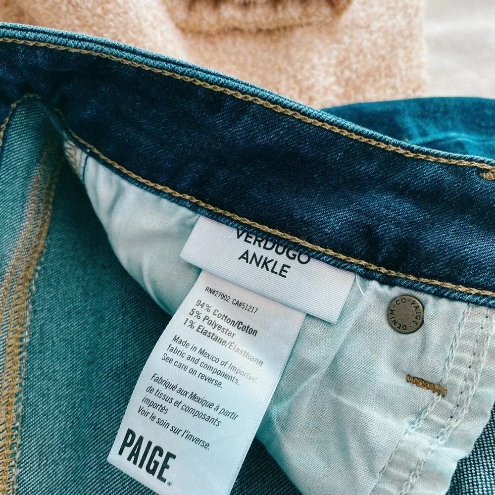 Paige Verdugo ankle raw hem jeans in Darton distressed - Picture 6 of 12